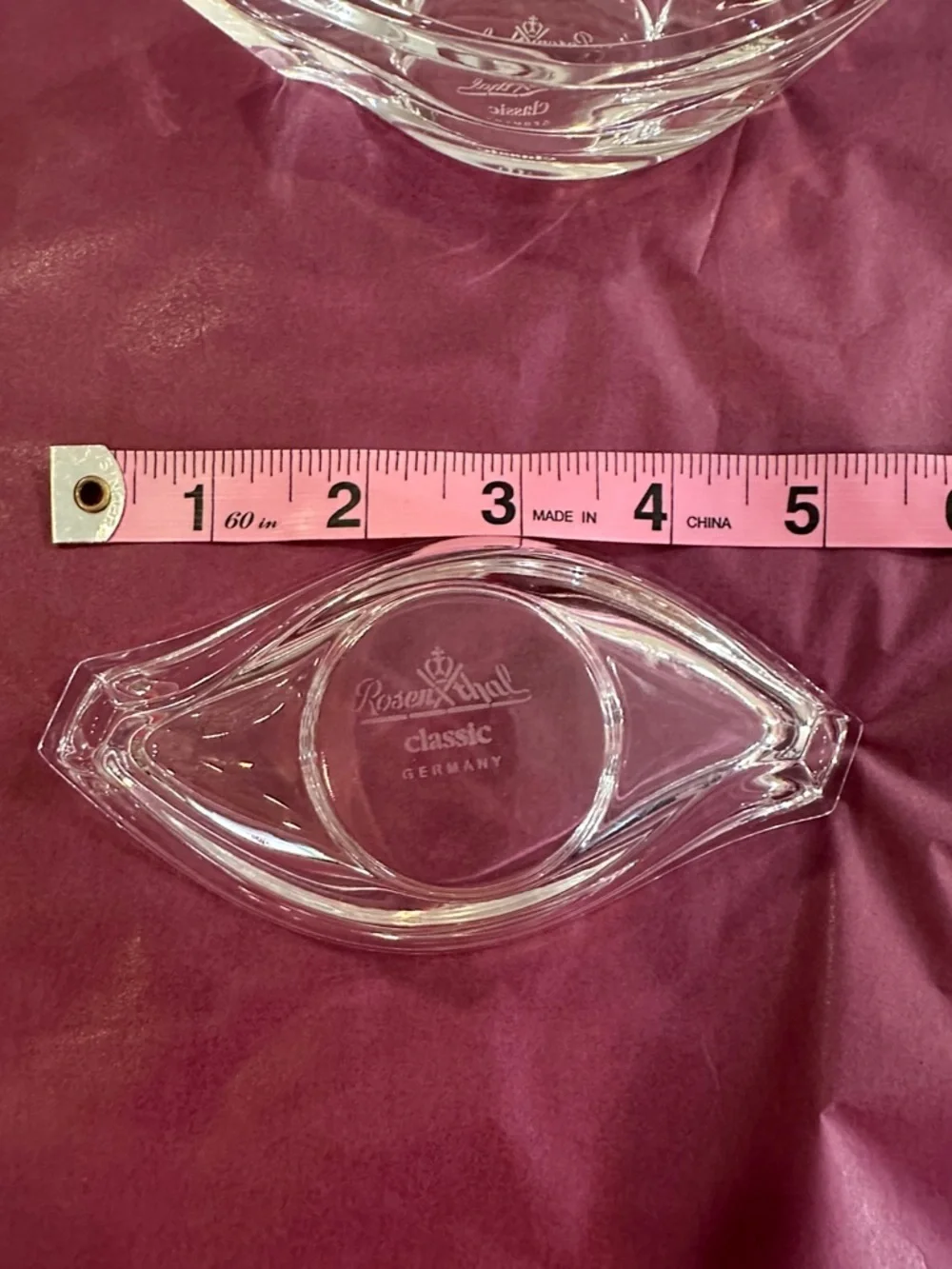 Rosenthal Horizon Lead Crystal Candle Holders Set of 2 Votive Catchall Trinket